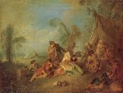 Pater, Jean-Baptiste Soldiers'Etape oil painting